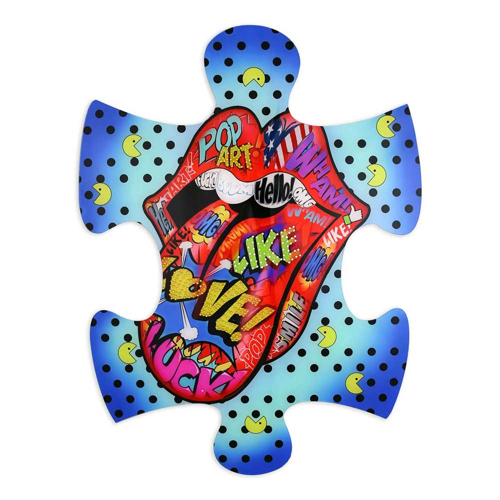 Pannello in Metacrilato Pop Art | Linguaccia con Strass | ADM