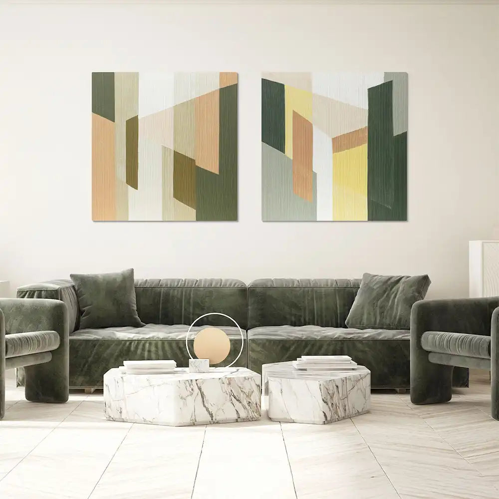 Tapiz 100x100 Quadro Astratto Moderno Materico Effetto Tessuto | Agave