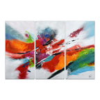 Trittico di Design Astratto | Dipinto a Mano Multicolore | ADM