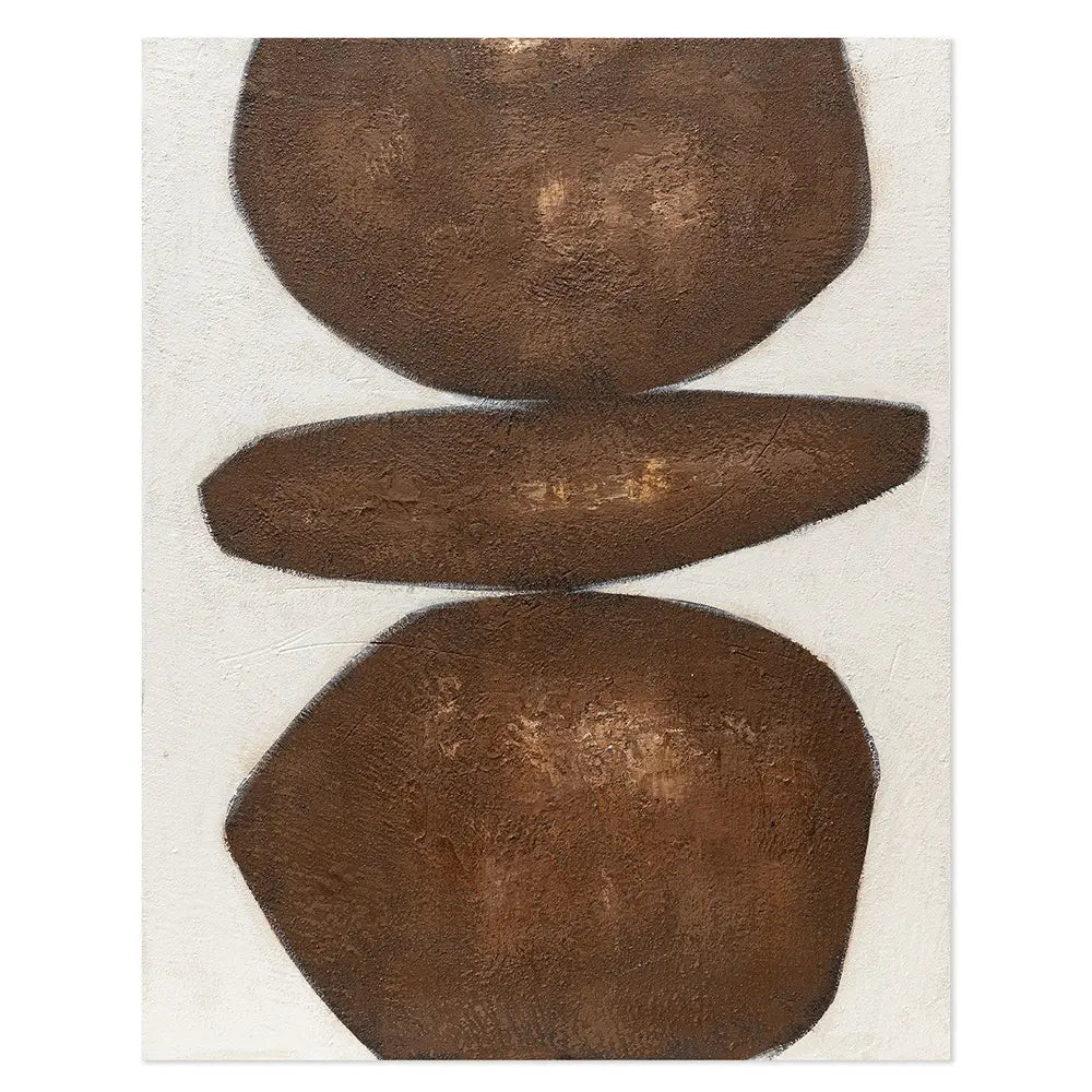 Stone Balance 80x100 Quadro Astratto Moderno Materico Equilibrio | Agave