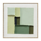 Sylva 60x60 Quadro Astratto Moderno Verde e Materico | Agave