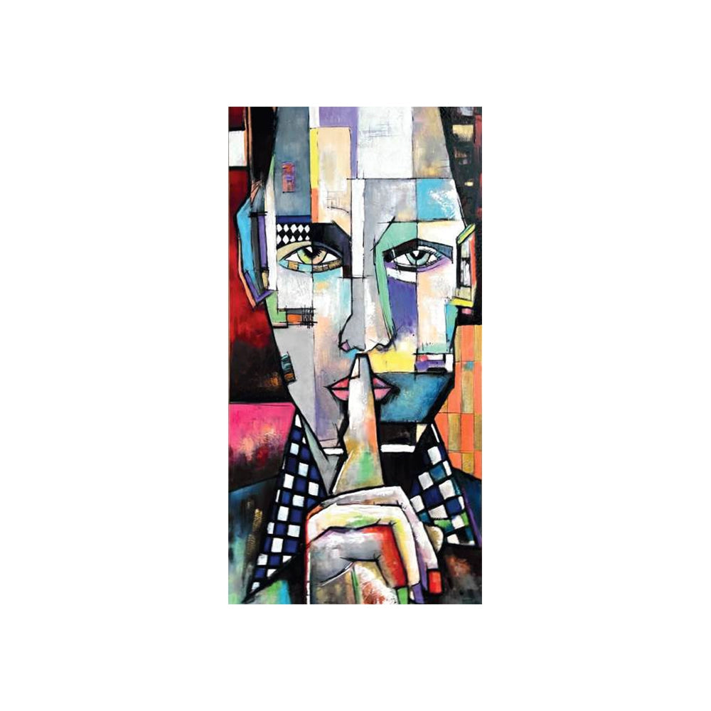 Quadro Android Man 70x140cm | Olio Acrilico su Tela | Ambienti Glamour