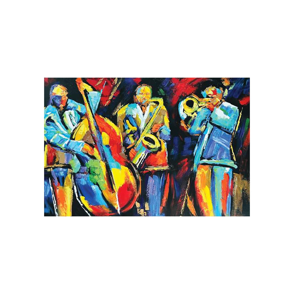 Quadro Blue Note Jazz Band 150x100cm | Olio Acrilico | Ambienti Glamour