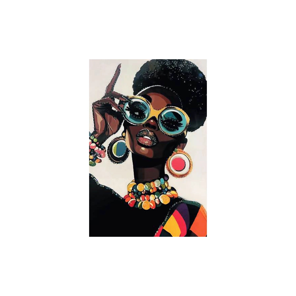 Quadro Ms Bessie 60x90cm | Resina con Cristalli | Ambienti Glamour