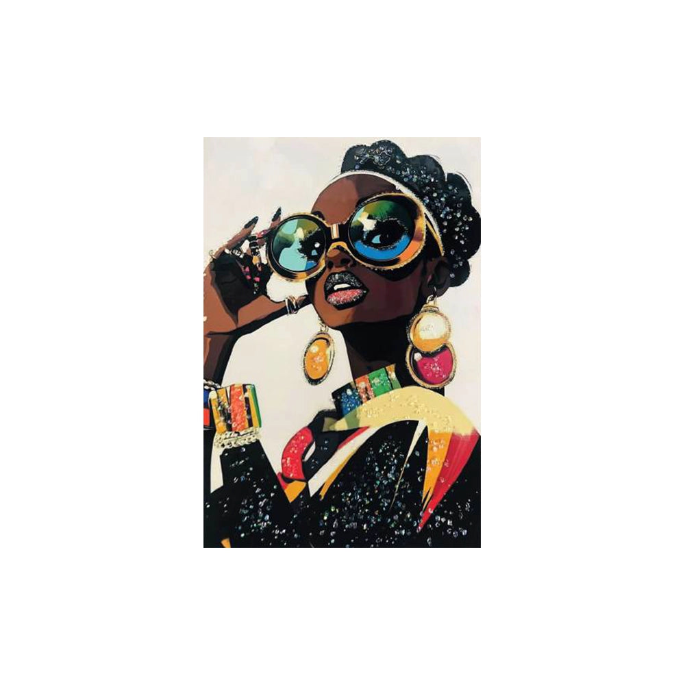 Quadro Ms Naomi 60x90cm | Resina con Cristalli | Ambienti Glamour