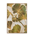 Quadro Stampa Tela Floreale Bicolor Profili Oro | L'Oca Nera