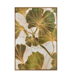 Quadro Stampa Tela Floreale Bicolor Profili Oro | L'Oca Nera