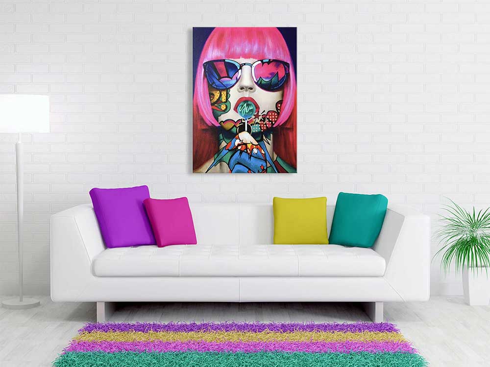 ADM Quadro Volto di Donna Pop Art 1 SA002X1