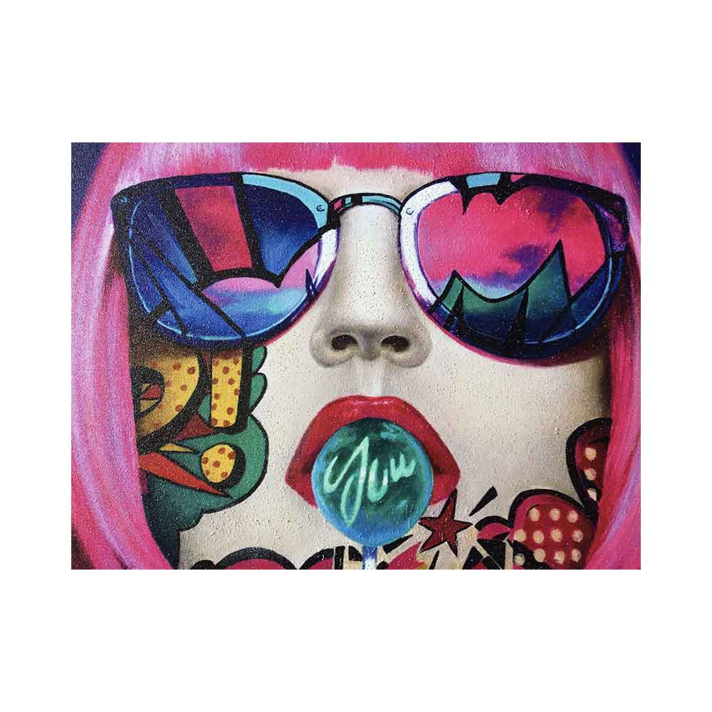 ADM Quadro Volto di Donna Pop Art 1 SA002X1