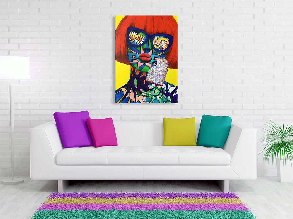 ADM Quadro Volto di Donna Pop Art 2 SA003X1