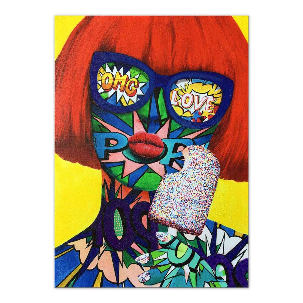 ADM Quadro Volto di Donna Pop Art 2 SA003X1