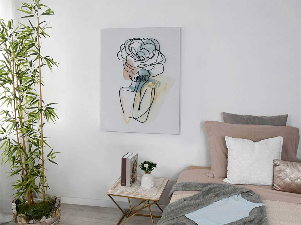 ADM Quadro Donna Fiore di Rosa A004X1