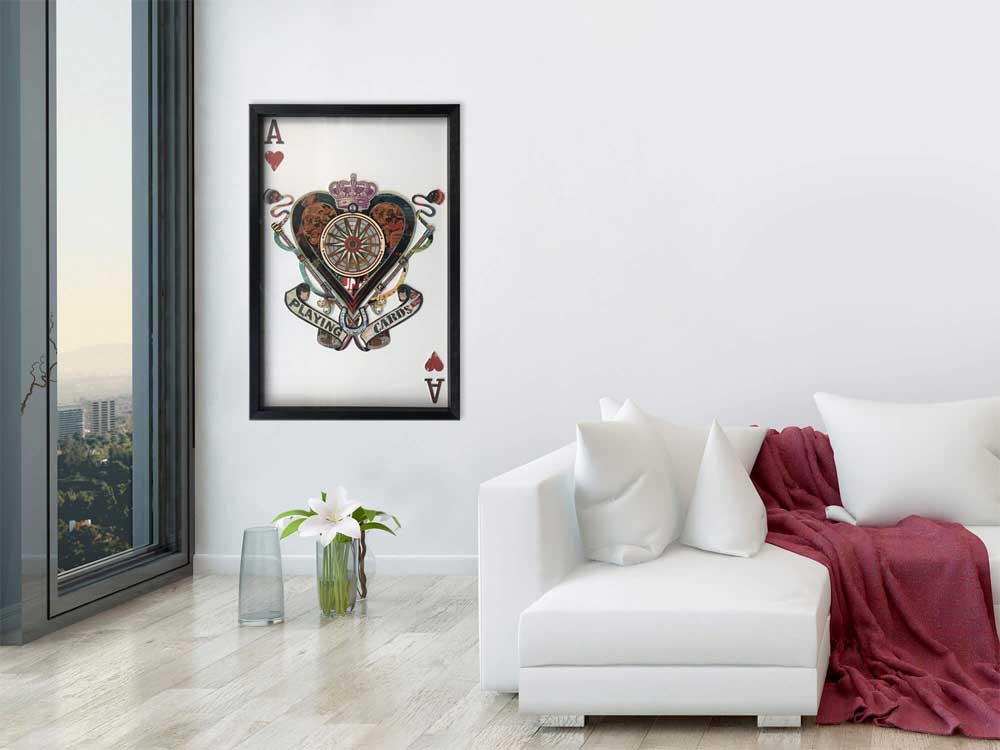 ADM Quadro 3D Asso di Cuori SA016A1