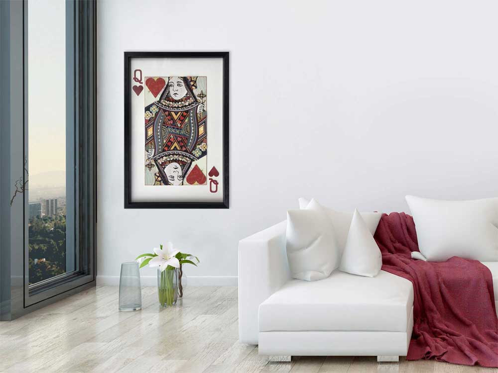 ADM Quadro 3D Donna di Cuori SA019A1