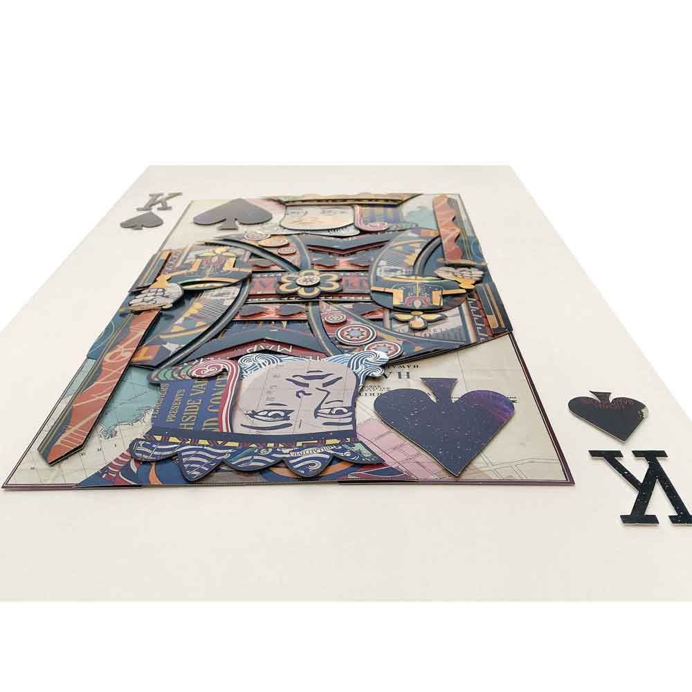 ADM Quadro collage Re di Picche SA021A1