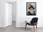 ADM Quadro Collage Ritratto di Scimmia in Abito di Cavaliere d'Epoca SA029A1