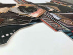 ADM Quadro Collage Dobermann con Pistola in Bocca SA034A1