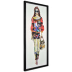 ADM Quadro Collage Modella con Borsetta SA046A1