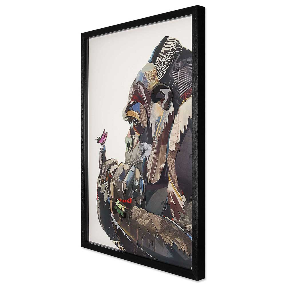 ADM Quadro Collage Gorilla con Farfalla SA048A1