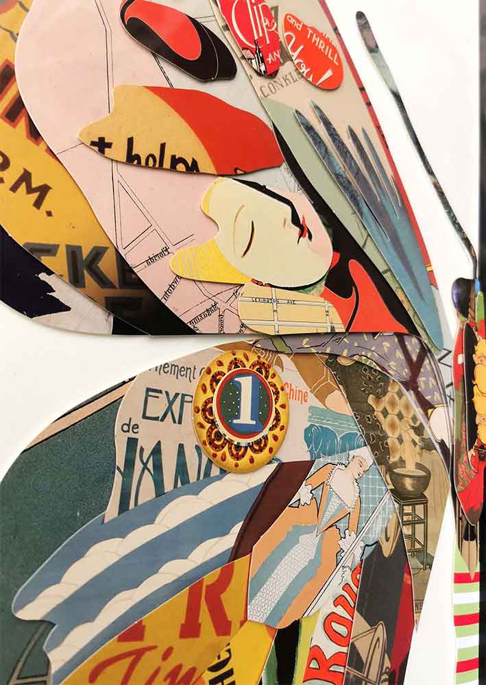 ADM Quadro Collage Mezza Farfalla SA055B1