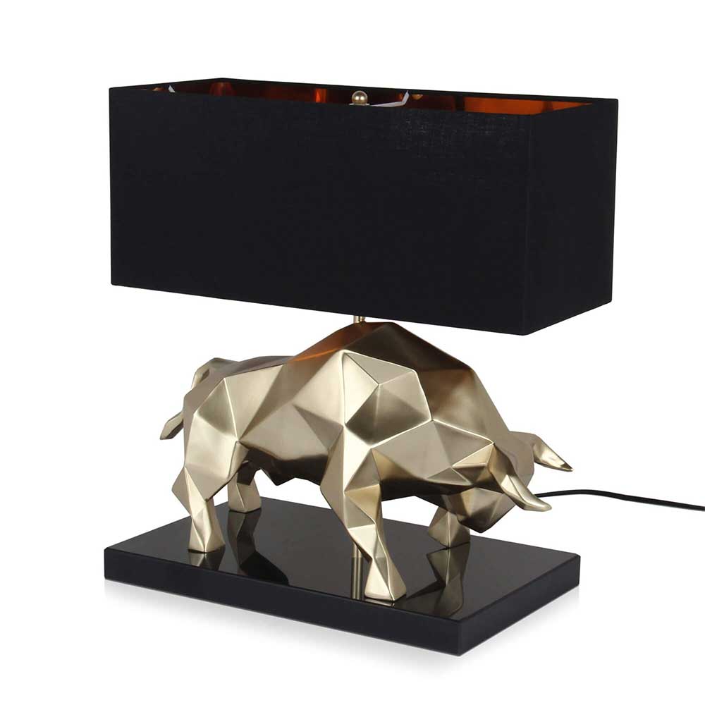 ADM  Lampada da Tavolo Toro Sfaccettato Oro SBL5126EG