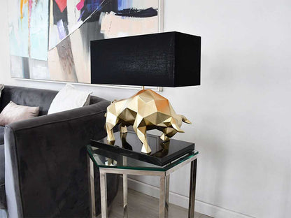 ADM  Lampada da Tavolo Toro Sfaccettato Oro SBL5126EG