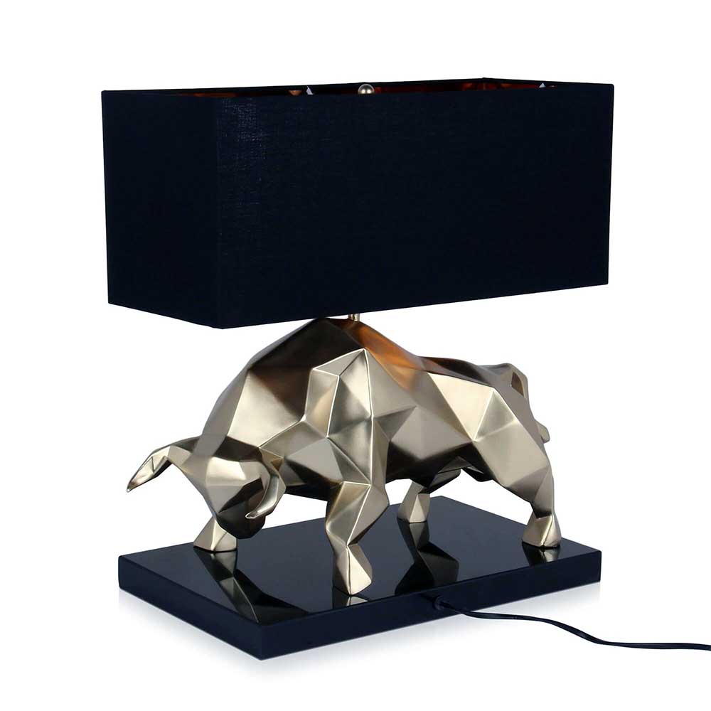 ADM  Lampada da Tavolo Toro Sfaccettato Oro SBL5126EG