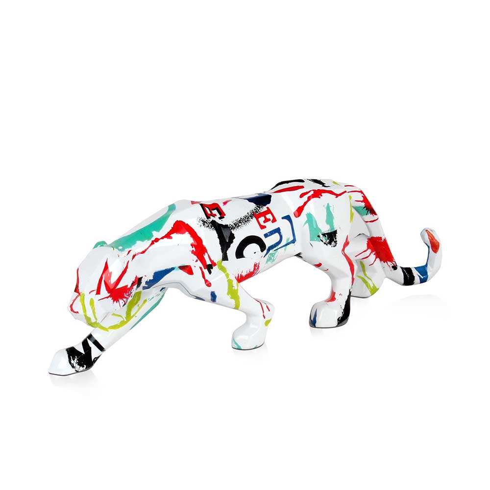 ADM Scultura Pantera Sfaccettata Multicolore D4815W10