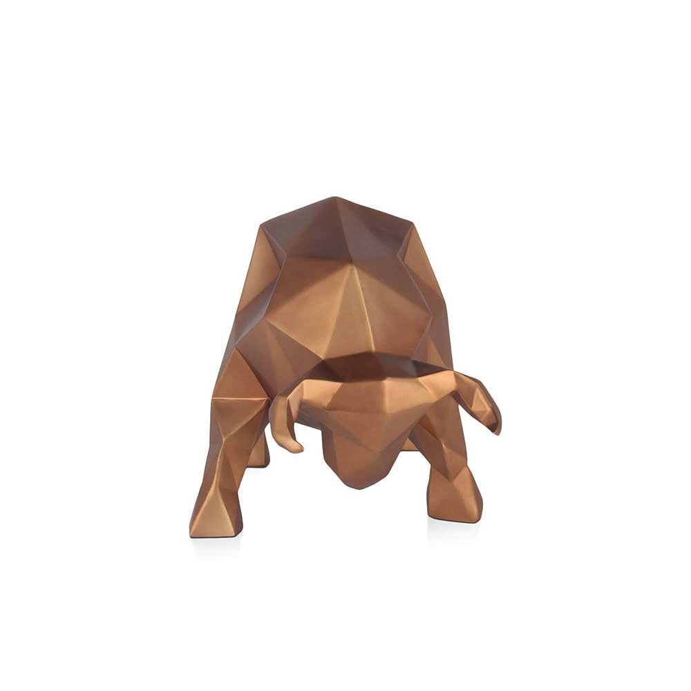 ADM Scultura Toro Sfaccettato Bronzo D5126ED