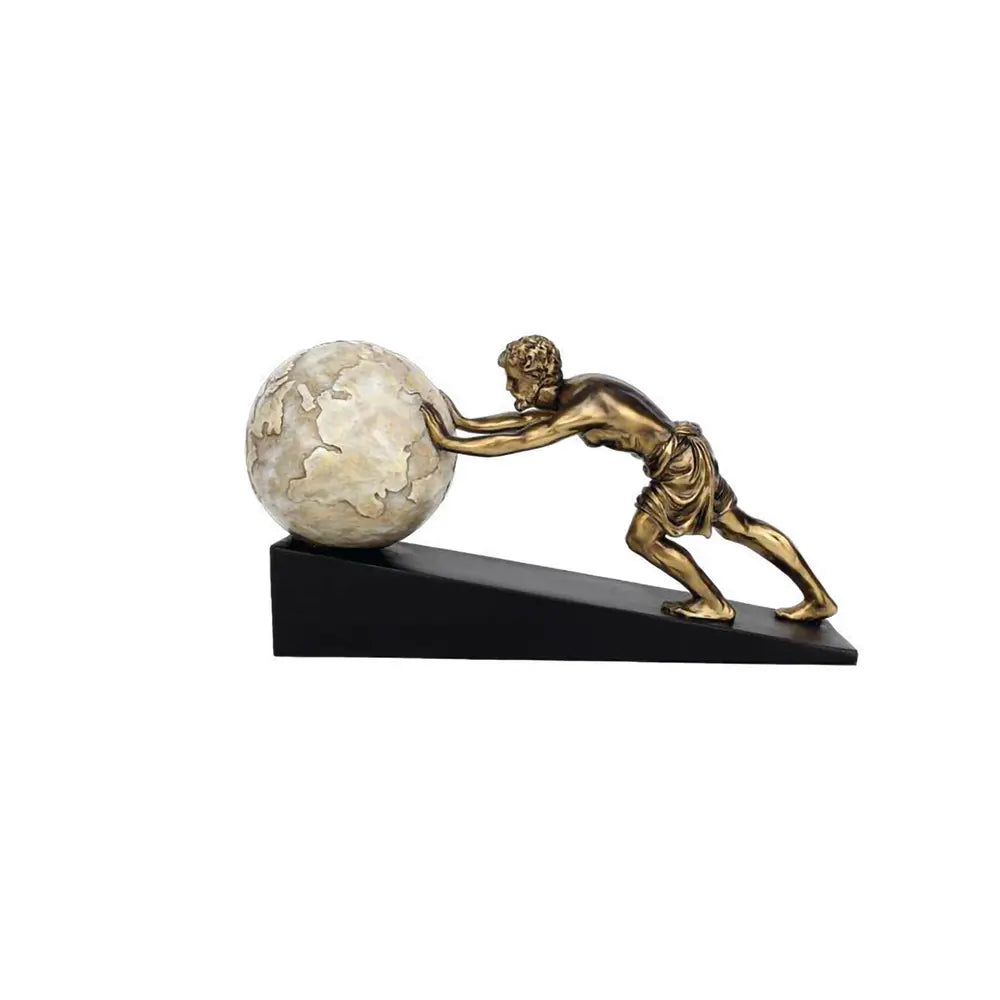 Scultura Archimede 23,5cm | Oro e Bianco | Ambienti Glamour