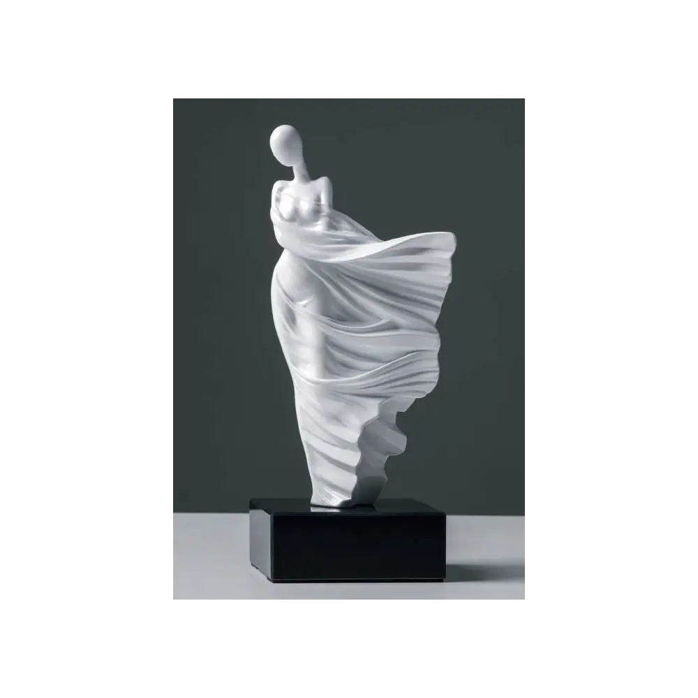 Scultura Beautiful Girl 34cm | Bianca Lucida e Marmo | Ambienti Glamour