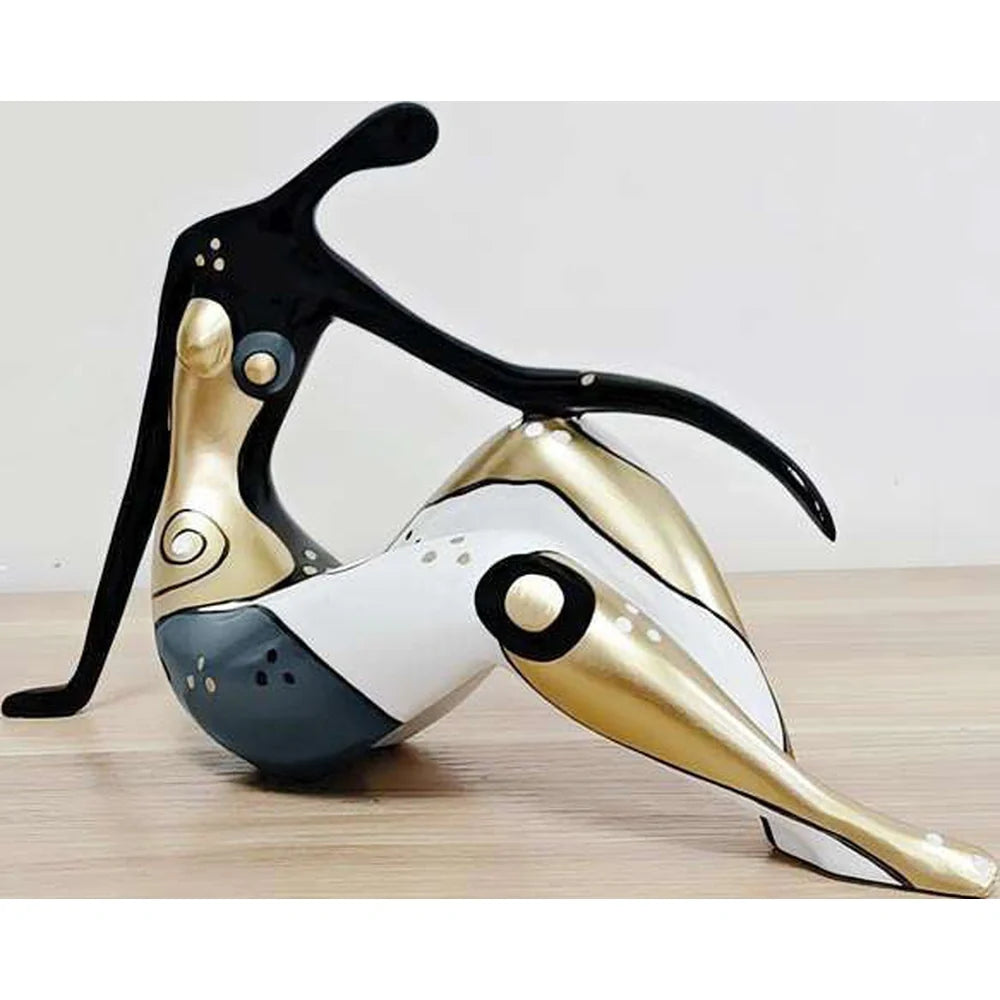 Scultura Gold Princess 73x40 cm in Poliresina | Ambienti Glamour