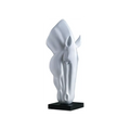 Scultura Med White Horse 107cm | Bianca Lucida e Marmo | Ambienti Glamour