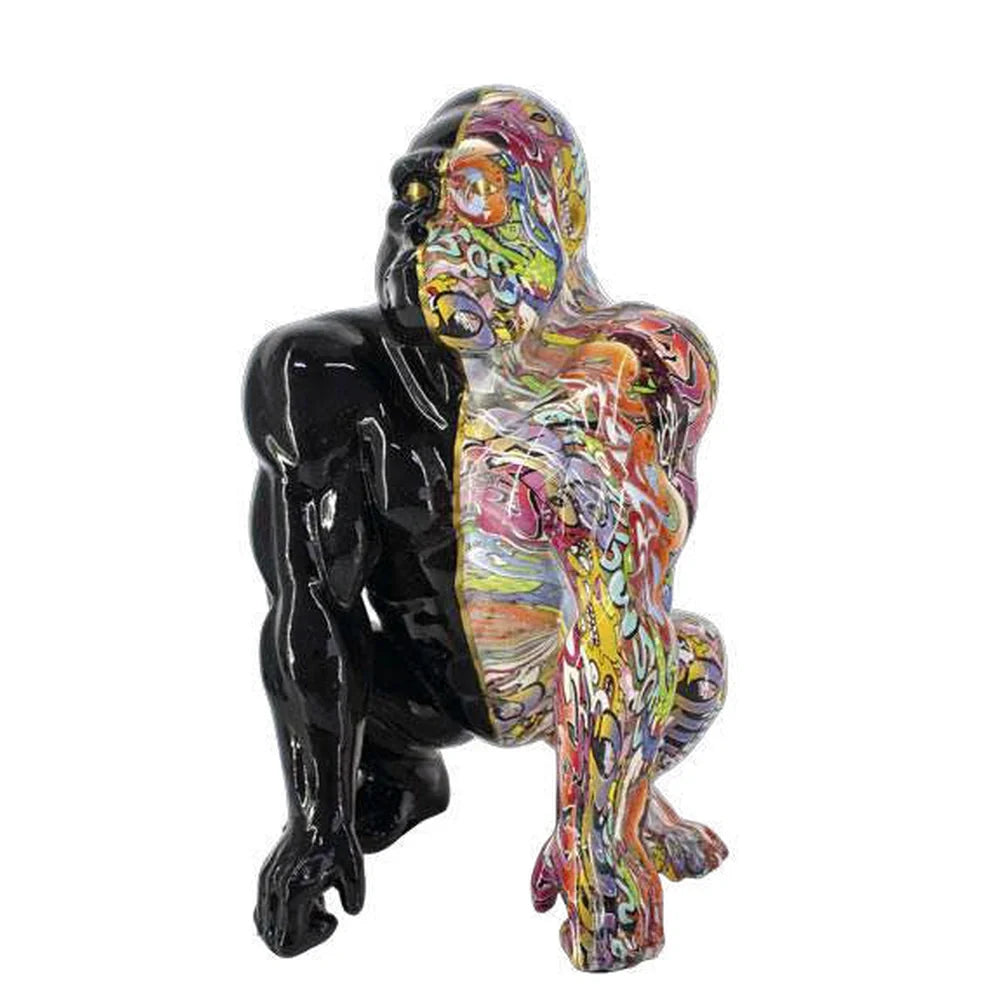 Scultura Pop Gorilla 45 cm in Resina Moderna | Ambienti Glamour