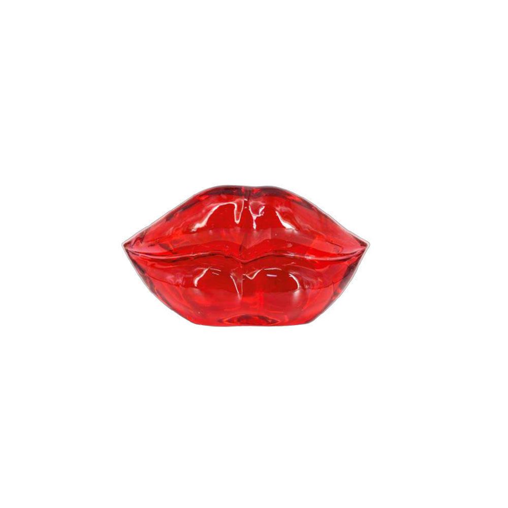 Scultura Red Lips 17cm | Resina Trasparente | Ambienti Glamour