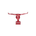 Scultura Red Sportman 34cm | Resina Trasparente | Ambienti Glamour