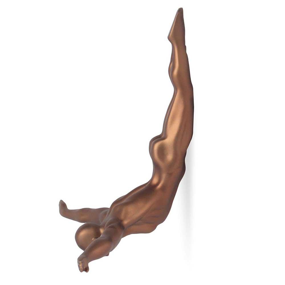 ADM Scultura Tuffatore Piccolo Bronzo D2627ED