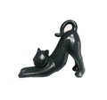Scultura Gatto che si stira 31cm | Nera in Dolomite | Ambienti Glamour