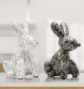 Set 2 Sculturine Bunnies 25 cm Poliresina | Ambienti Glamour