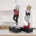Set 2 Sculturine Frogs 32 cm Base Marmo | Ambienti Glamour