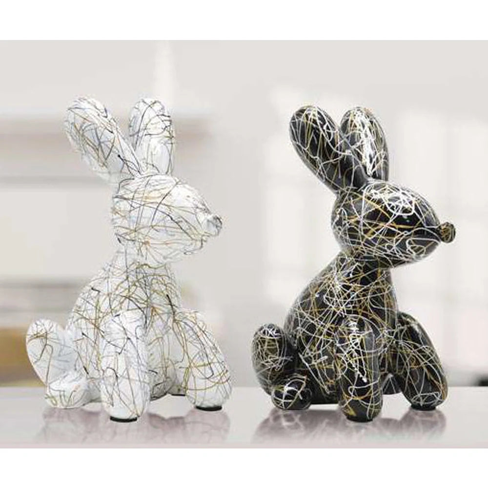 Set 2 Sculturine Kittens 44 cm Poliresina | Ambienti Glamour