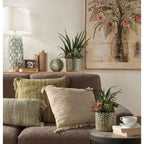 Set 2 Vasi Ceramica Verde Piante Grasse Ethno Chic | L'Oca Nera