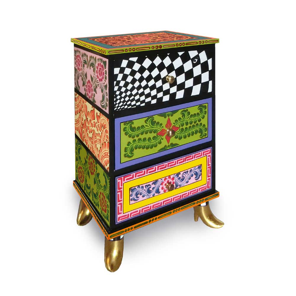 Tom's Drag Cassettiera Ancona Arancio Tre Cassetti