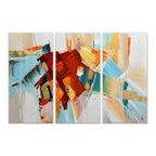 Quadro Componibile a 3 Tele | Astratto Moderno Multicolore | ADM