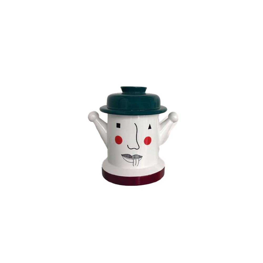 Vaso Joker Man 23cm | Dolomite Smaltata | Ambienti Glamour