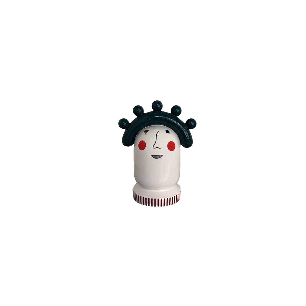 Vaso Joker Woman 31cm | Dolomite Smaltata | Ambienti Glamour