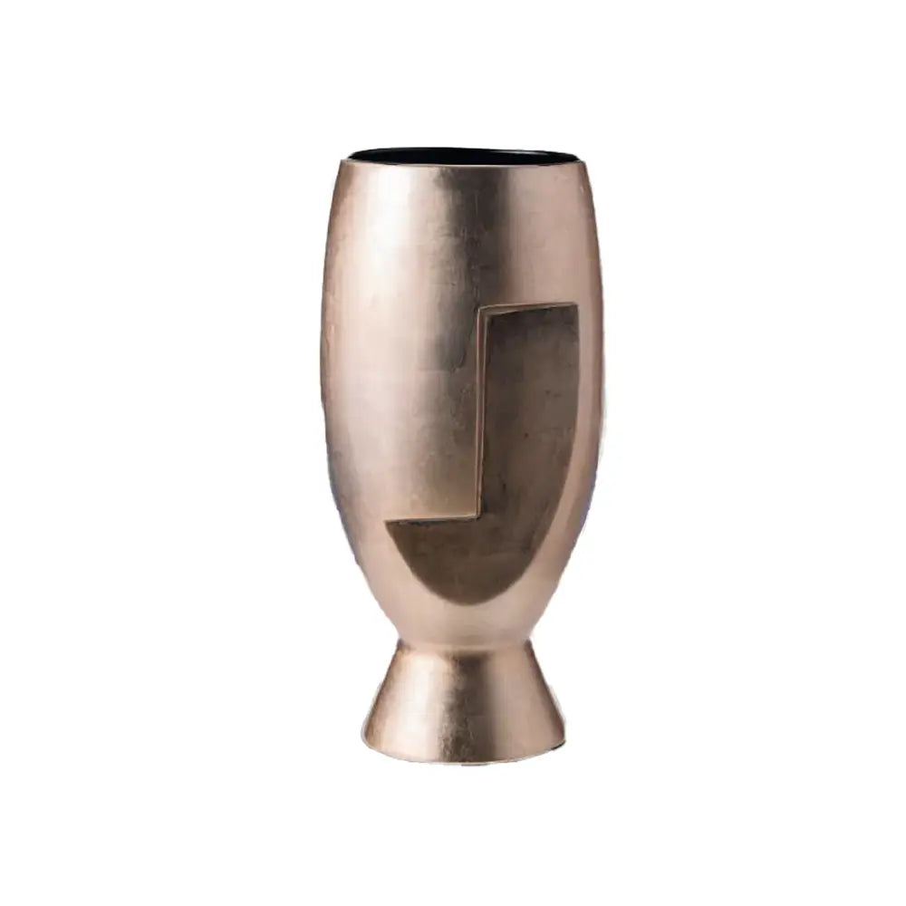Vaso Scultura Oro 51cm | Ceramica Laccata | Ambienti Glamour