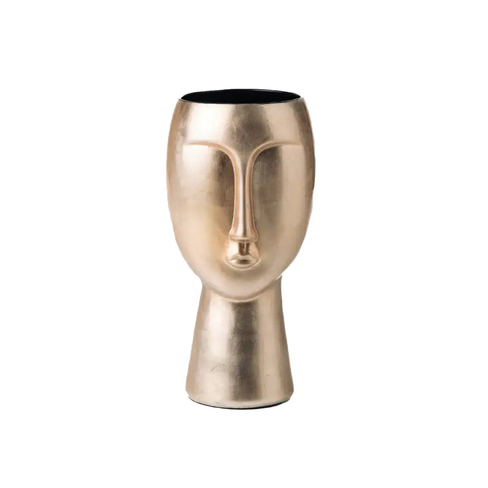 Vaso Scultura Rose Gold 50cm | Ceramica Laccata | Ambienti Glamour