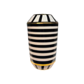 Vaso Kengsinton Grande 40cm | Bianco Nero Oro | Ambienti Glamour