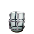 Vaso Alto Vetro Decoro Retato Stile Urban | L'Oca Nera
